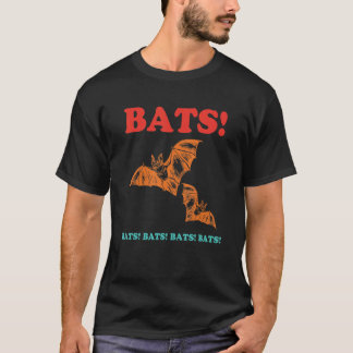 T-shirt Bats! Bats! Bats! Bats! Bats! Funny Retro Apparel