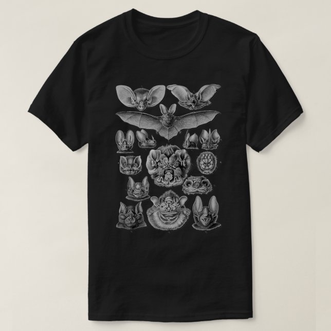 T-shirt Bats Illustration scientifique Dessin Biologie Art (Design devant)