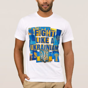 T-shirt Bats-toi comme un Ukrainien. Armoiries ukrainienne