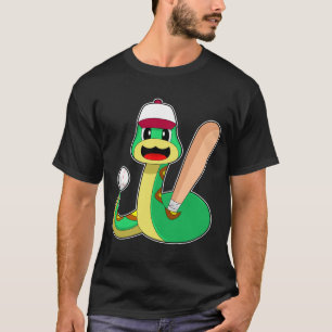 T-shirt Batte de baseball de serpent