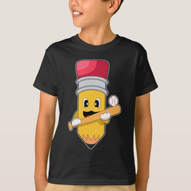 T-shirt Batte de baseball Pencil (Devant)