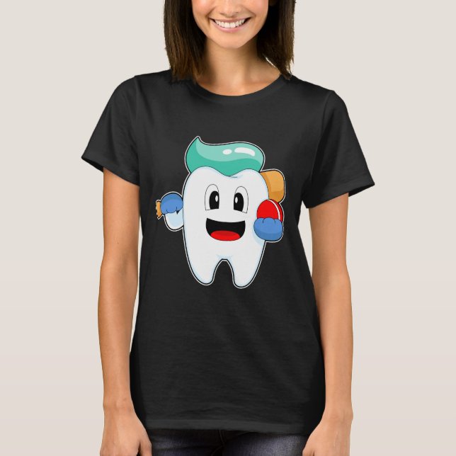 T-shirt Batte de cricket de dents (Devant)