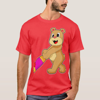 T-shirt Batte de cricket ours Cricket