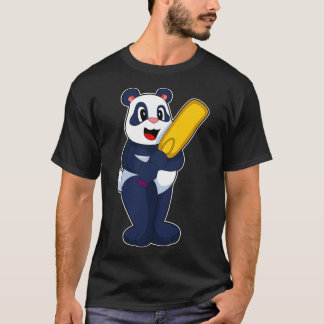 T-shirt Batte de cricket Panda