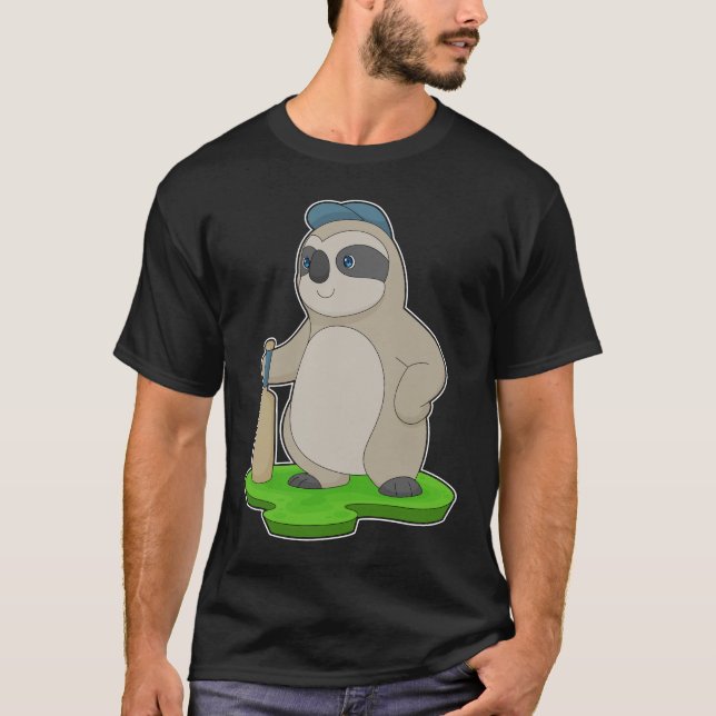 T-shirt Batte de cricket Sloth (Devant)