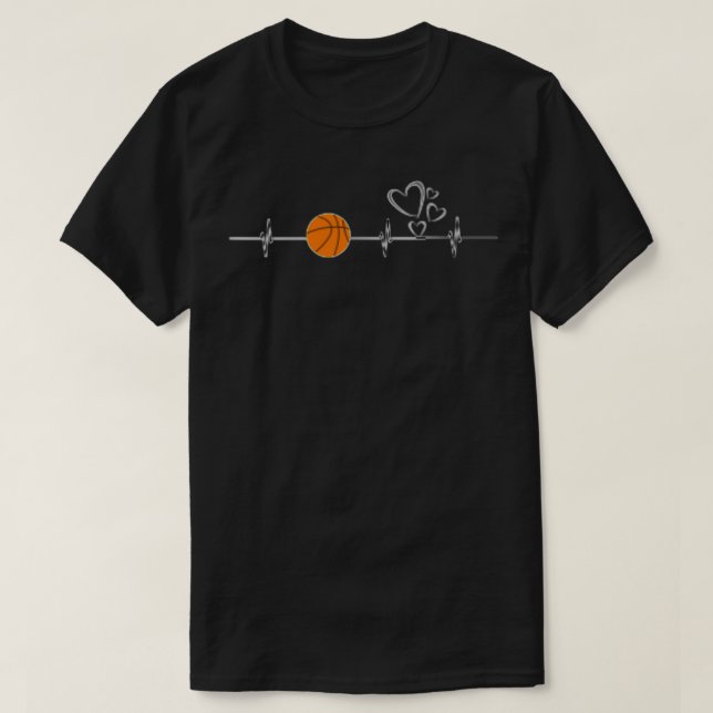 T-shirt battement cardiaque du basket (Design devant)