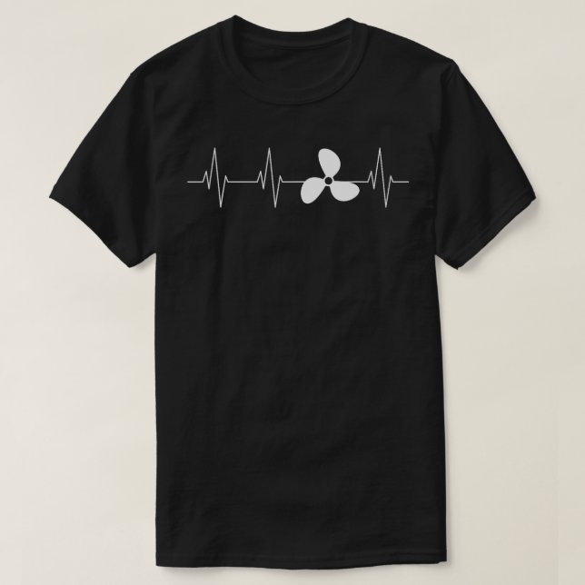 T-shirt battement de coeur de l'hélice de bateau à hélice (Design devant)