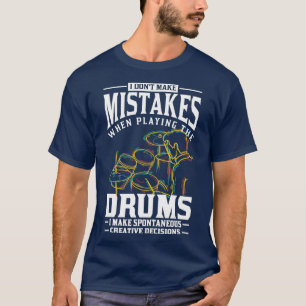 T-shirt Batterie à tambours à percussion batterie à tambou