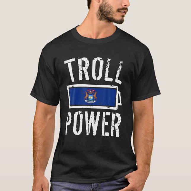 T-shirt Batterie d'alimentation Troll Fier Tee T Shir (Devant)