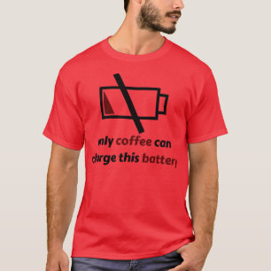 T-shirt batterie de chargement de café