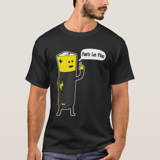 T-shirt Batterie Ponte Las Pilas Motivation (Devant)
