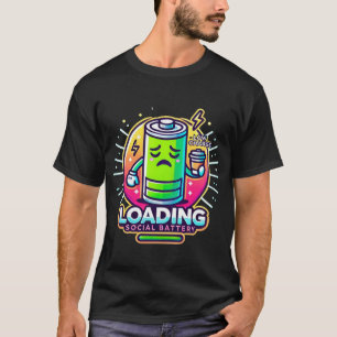 T-shirt Batterie sociale basse - Introvertir l'Humour