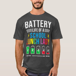 T-shirt Batterie Vie D'Un Déjeuner D'École Lady Funny Cafe