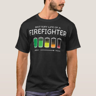 T-shirt Batterie vie d'un pompier amis Fireman Budd