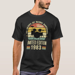 T-shirt Batterie vintage 1983 Batterie 40e Anniversaire Dr