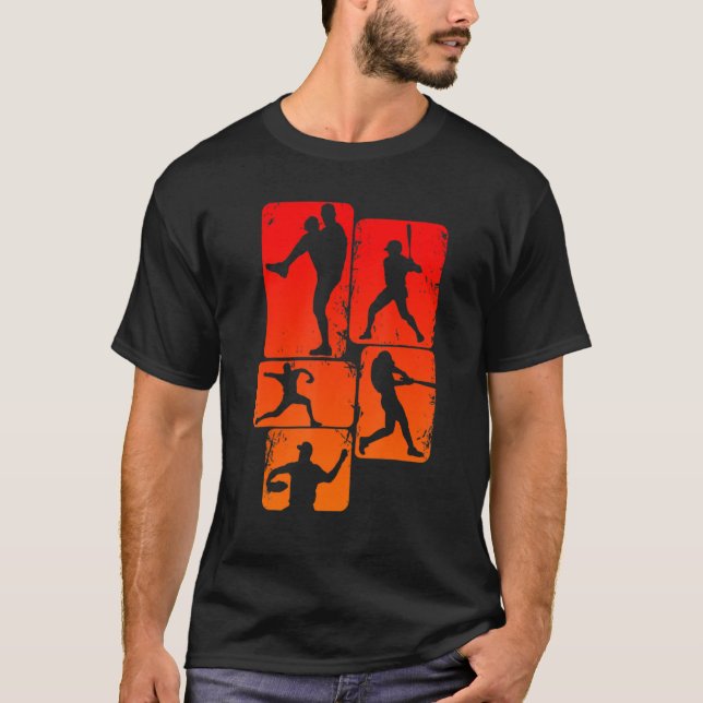T-shirt Batteur de baseball Enfants garçons Jeunes Hommes (Devant)
