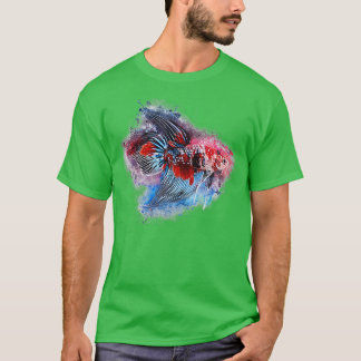 T-shirt Battre le poisson mâle Koi Long Fin