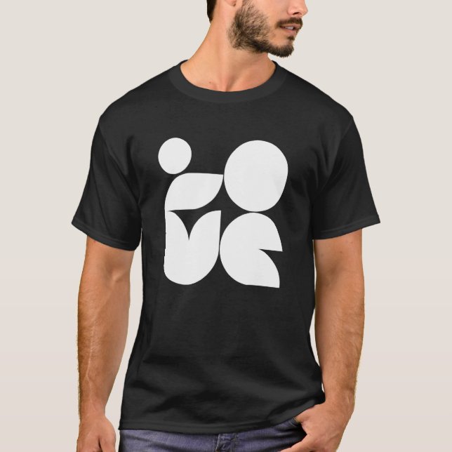 T-shirt Bauhaus German school love design (Devant)