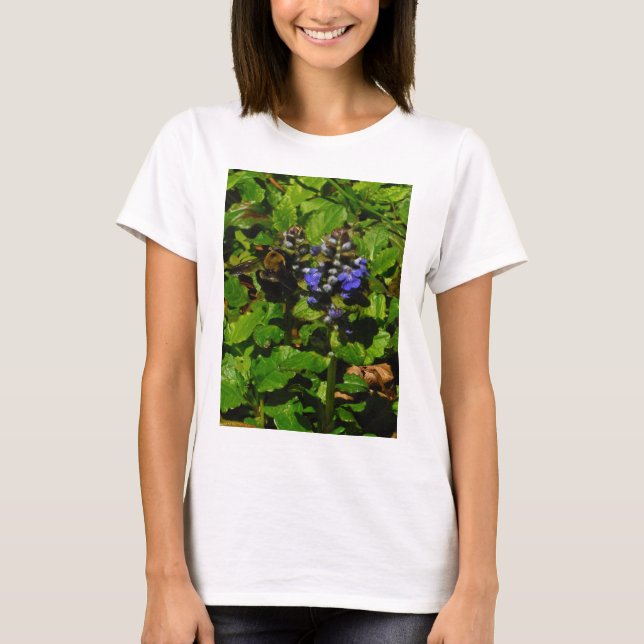 T-shirt Baume d'abeille pourpre et bourdon (Devant)