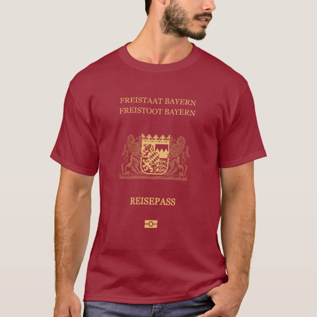 T-shirt Bavaria passport (Germany) (Devant)