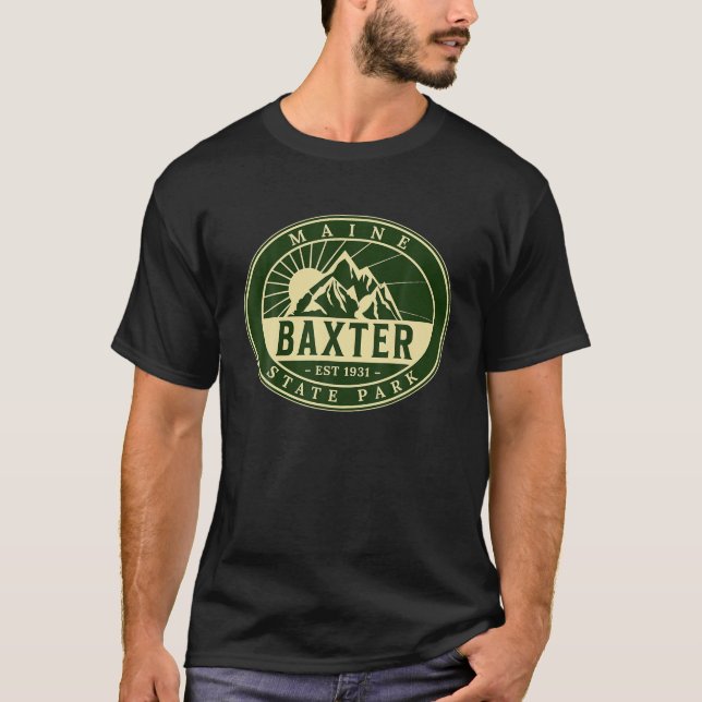 T-shirt Baxter State Park Maine Nature Randonnée en plein  (Devant)