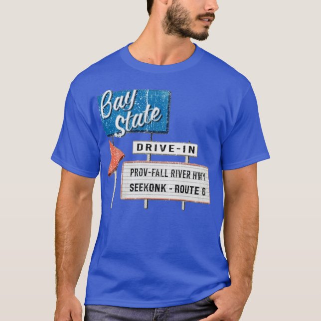T-shirt Bay State Drive In Theater Retro (Devant)