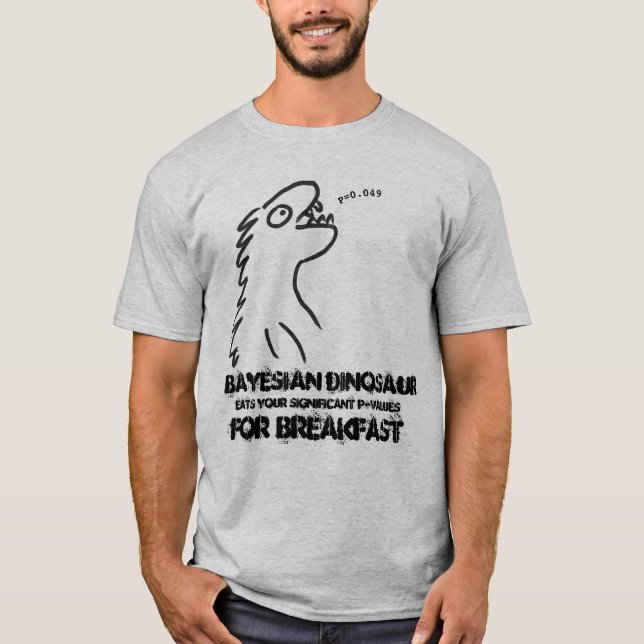T-shirt bayésien de dinosaure pour des (Devant)