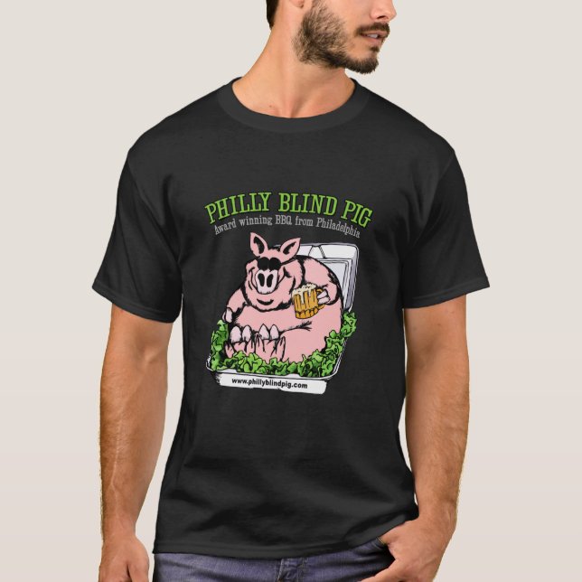T-shirt BBQ aveugle de porc de Philly (Devant)