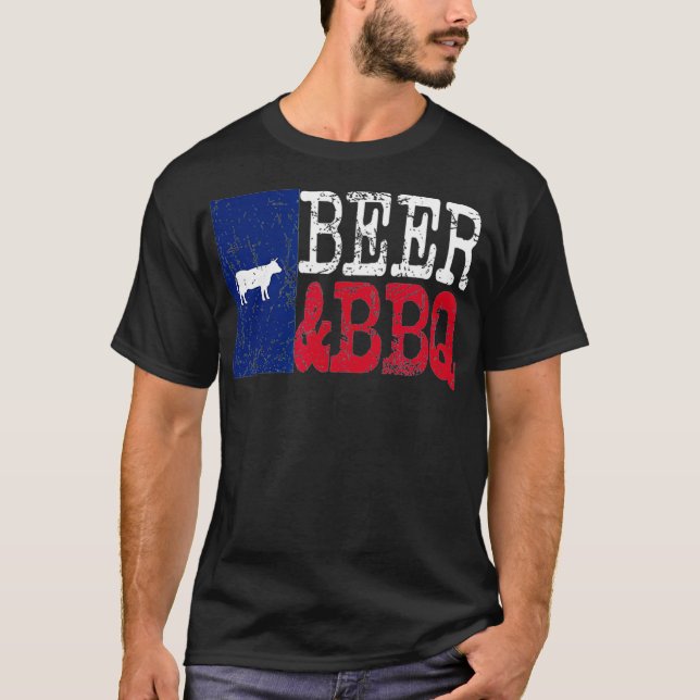 T-shirt BBQ de bière Texas (Devant)