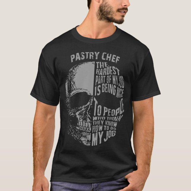 T-shirt BBQ de chef de pâtisserie (Devant)