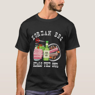 T-shirt Bbq Et Soju Coréens Guérissent L'Âme Drôle Coréen 