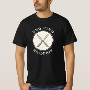 T-shirt BBQ King Couteau & Forêt Grill Nom du père