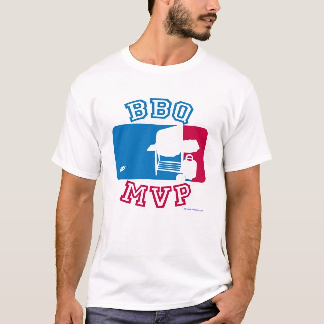 T-shirt BBQ MVP Fun Extérieur Cookout Grill Art (Devant)