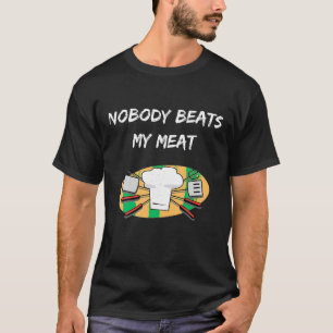 T-shirt BBQ Personne ne bat ma viande Drôle Cuisine Tee po