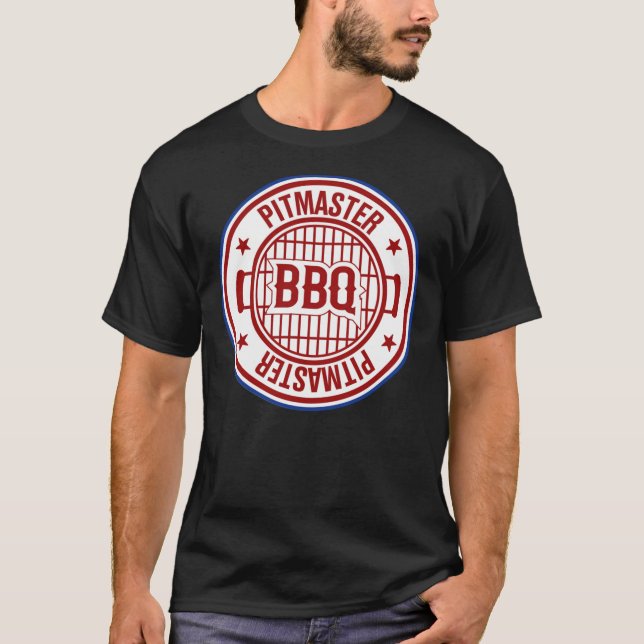 T-shirt Bbq Pit Boys Pitmasters Officiel Logohellip Blanc  (Devant)