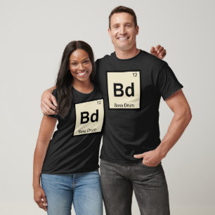 T-shirt Bd - Bass Drum Music Chimie Tableau Périodique