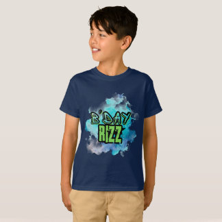 T-shirt B'Day (Anniversaire) Rizz Green Et Monochromatic B