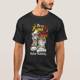 T-shirt Be A Kind Sole Autism Awareness Month Trendy Puzzl