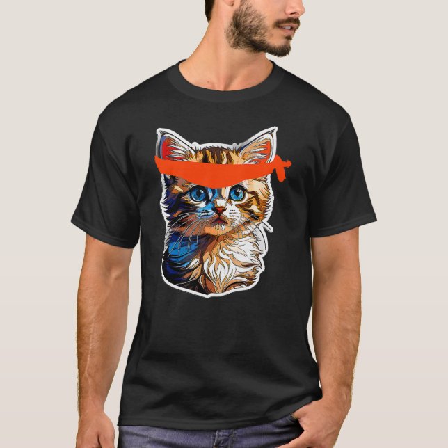 T-shirt Be A Roaring Kitty Game The Stop Orange Bandana Me (Devant)