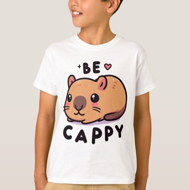 T-shirt Be Cappy - Cute Capybara (Devant)