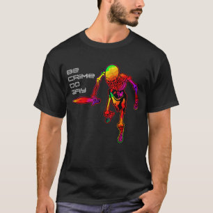 T-shirt Be Crime Do Gay Color Skeleton Drôle LGBT