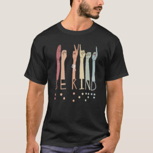 T-shirt Be enfant Sign Braille Language Visually Impaired