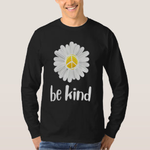 T-shirt Be Kind Daisy Peace Sign Teacher Kindness Anti Bul