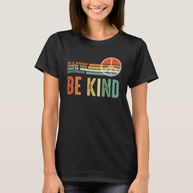 T-shirt Be Kind Kindness Autism Peace Sign Tie Dye Spread  (Devant)