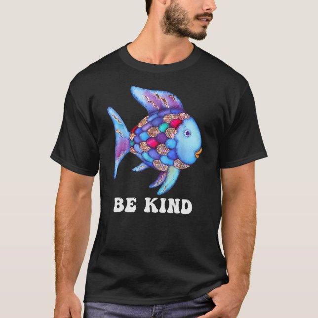 T-shirt Be Kind Rainbow Fish Teacher Life Teaching Back To (Devant)