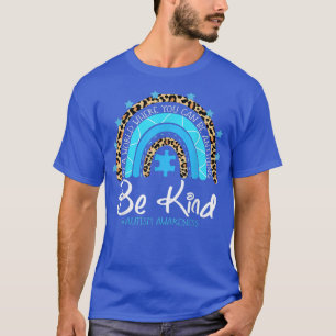 T-shirt Be Kind Sensibilisation sur l'autisme Leopard Rain