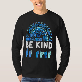 T-shirt Be Kind Sensibilisation sur l'autisme Rainbow Tren
