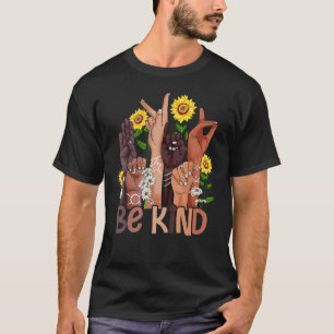 T-shirt Be Kind Sign Language Hand Anti Bulbing UNITY JOUR