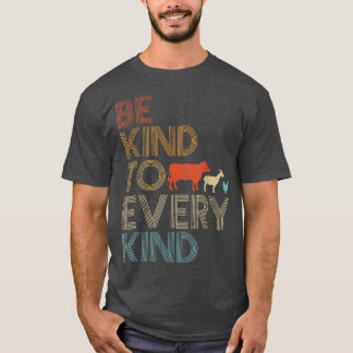 T-shirt Be Kind To Every Kind Shirt Retro 70's Vegetarian