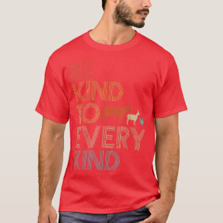 T-shirt Be Kind To Every Kind Shirt Retro 70's Vegetarian